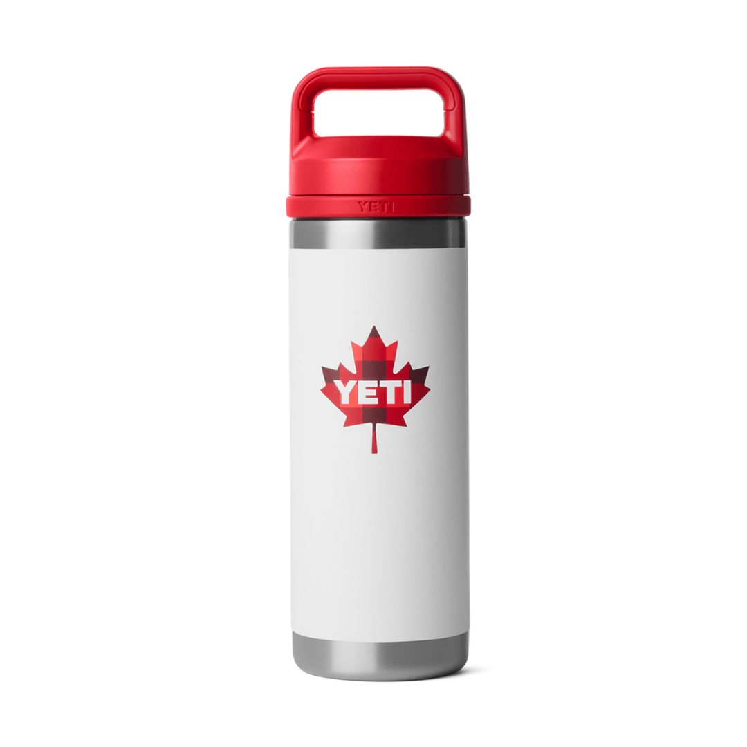 YETI Rambler 18 oz. Bottle with Chug Cap, True North White &amp; Red