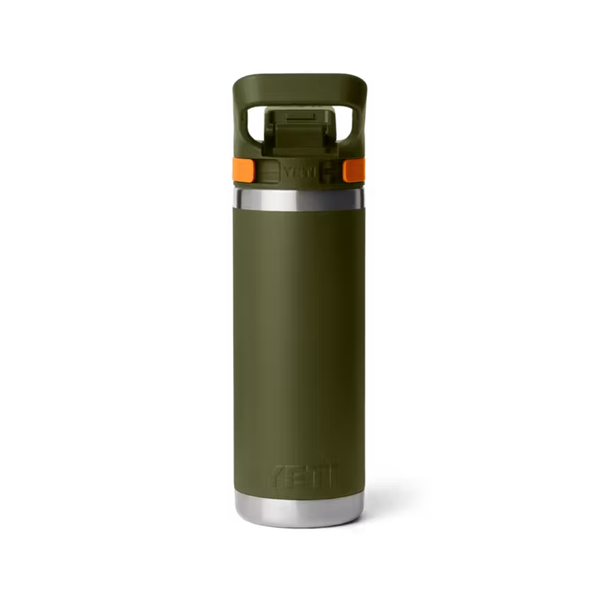 YETI Rambler 18 oz. Bottle with Flip Chug Cap, Olive/King Crab