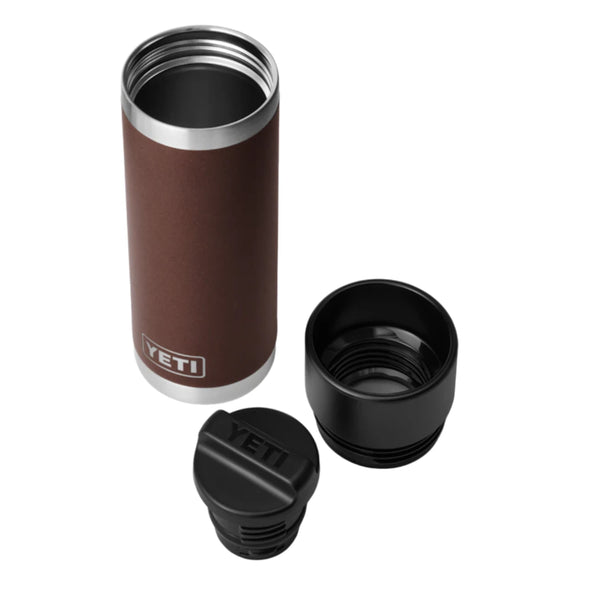 YETI Rambler 18oz. Bottle with Hot Shot Cap, Wetlands Brown