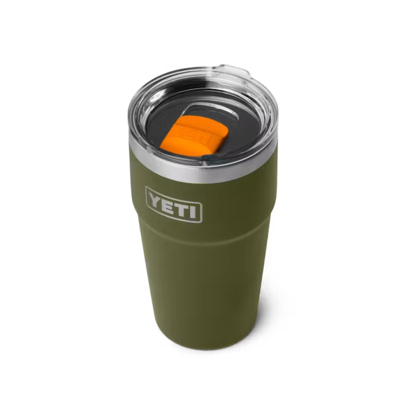YETI Rambler 20 oz. Stackable Cup with Magslider Lid, Olive/King Crab