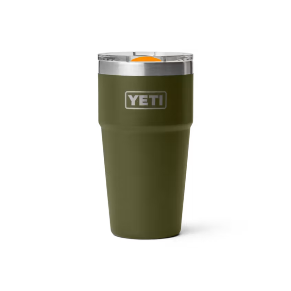 YETI Rambler 20 oz. Stackable Cup with Magslider Lid, Olive/King Crab