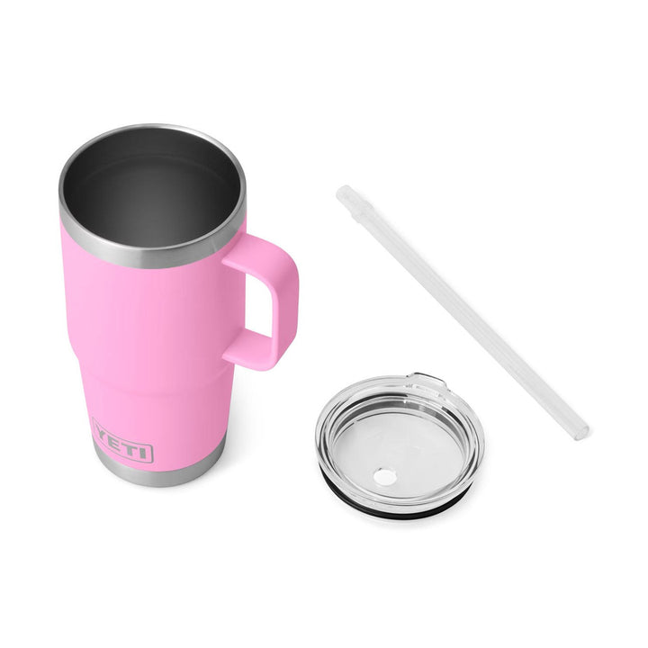 YETI Rambler 25 oz. Mug With Straw Lid, Power Pink