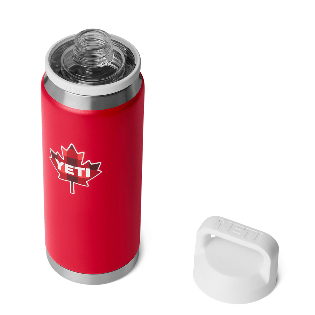 YETI Rambler 26 oz. Bottle with Chug Cap, True North Rescue Red &amp; White