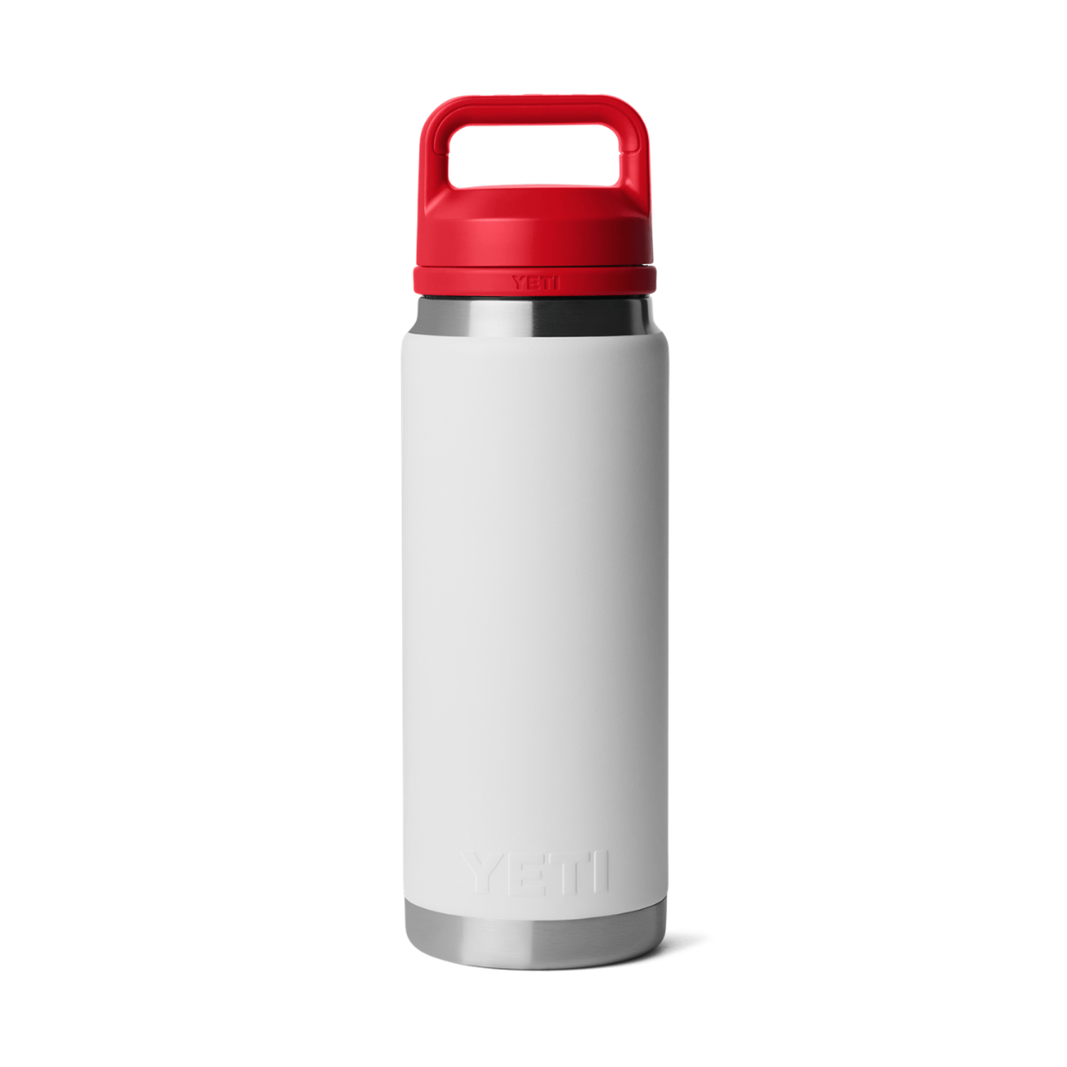 YETI Rambler 26 oz. Bottle with Chug Cap, True North White & Rescue Red