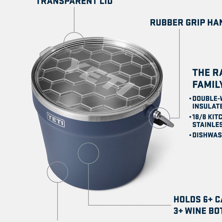 YETI Rambler Beverage Bucket, Navy