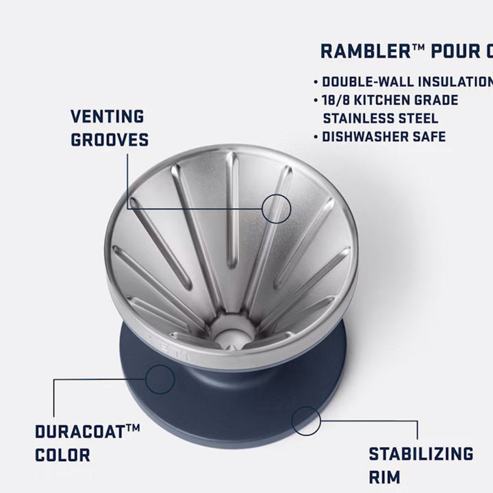 YETI Rambler Pour Over, Rescue Red