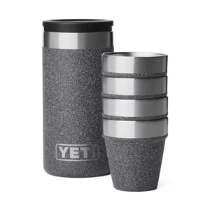 YETI Shot Glasses with Carrying Case, Black Stone
