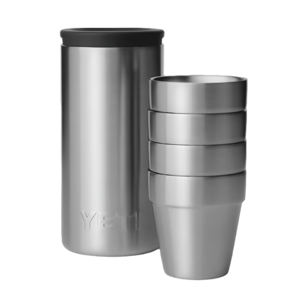 YETI Shot Glasses with Carrying Case, Stainless Steel