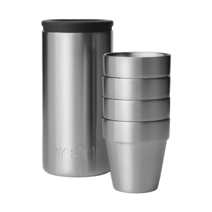YETI Shot Glasses with Carrying Case, Stainless Steel