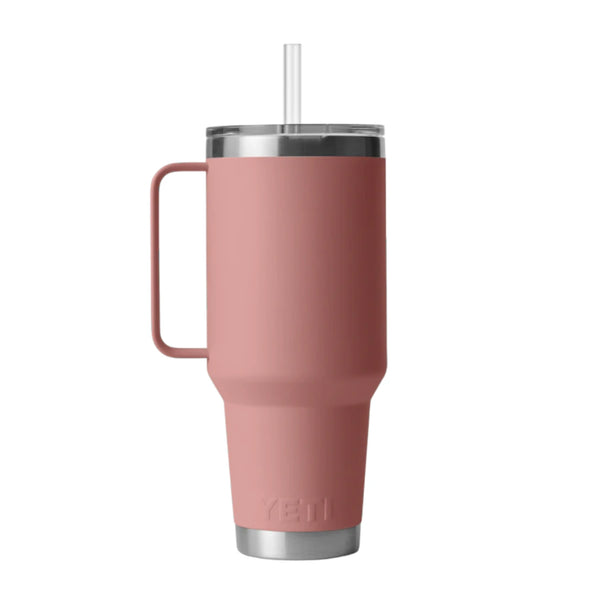 YETI Rambler 35 oz. Mug With Straw Lid, Sandstone Pink