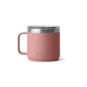 YETI Rambler 14 oz. Stackable Mug with MagSlider Lid, Sandstone Pink