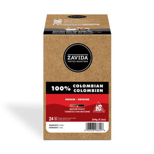 Zavida 100% Colombian Single Serve Coffee 24 Pack