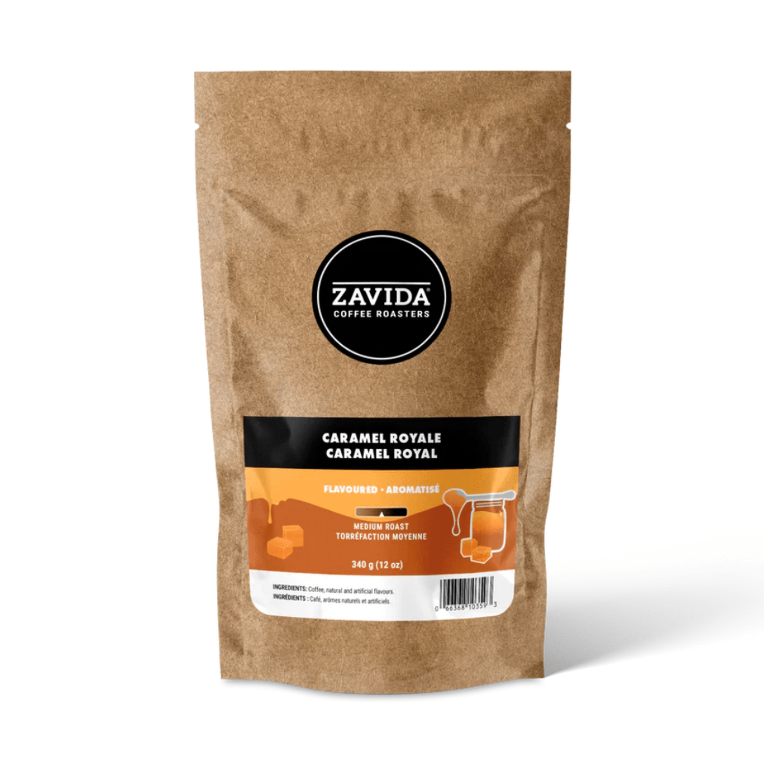 Zavida Caramel Royale Whole Bean Coffee, 12 oz.