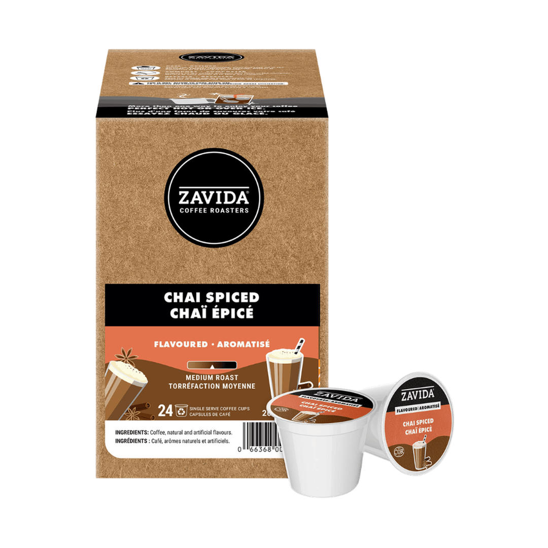 Zavida Chai Spiced Single Serve Coffee 24 Pack