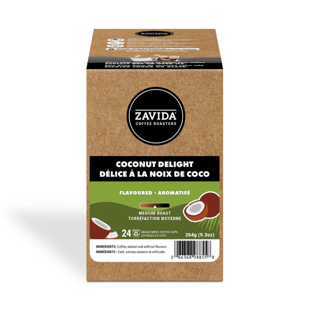 Zavida Coconut Delight Single Serve Coffee 24 Pack