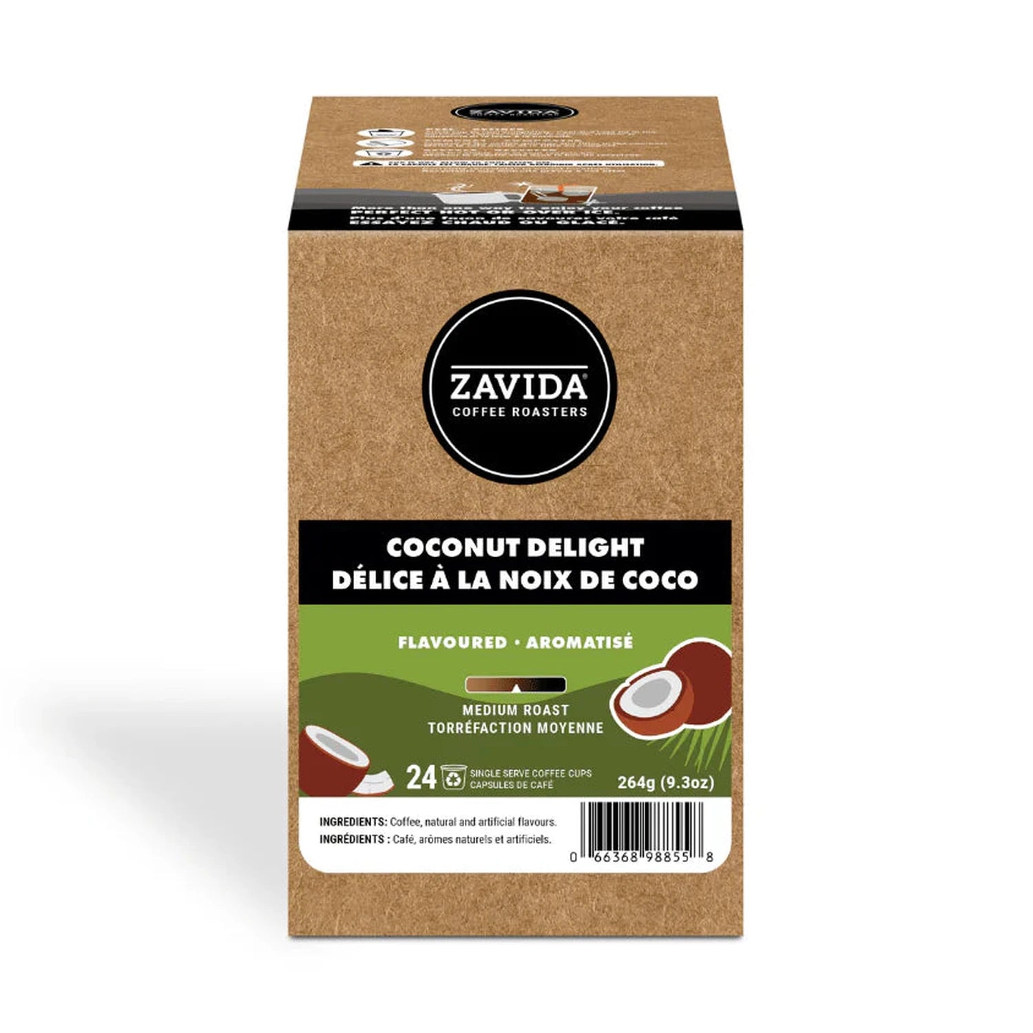 Zavida Coconut Delight Single Serve Coffee 24 Pack