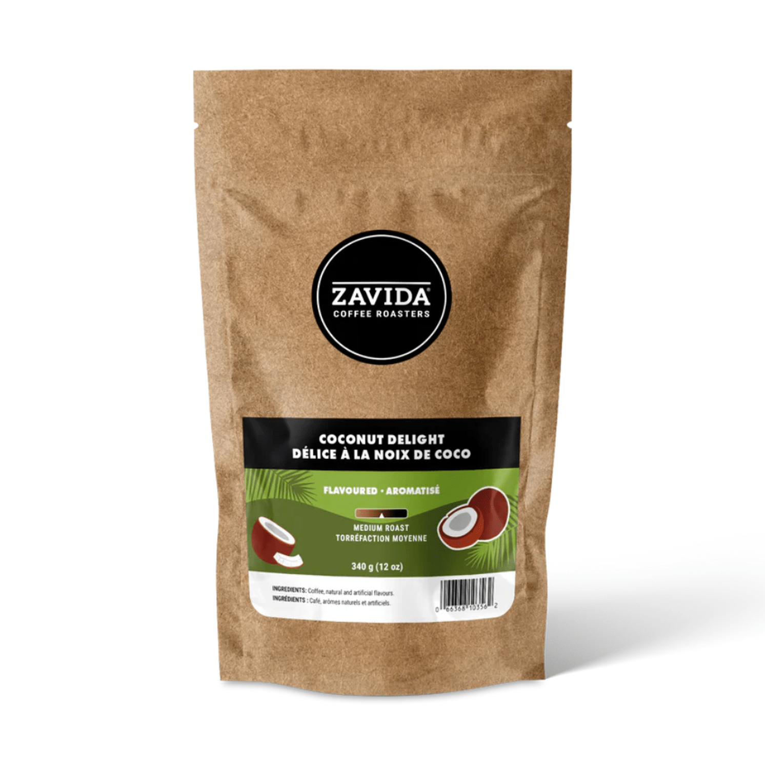 Zavida Coconut Delight Whole Bean Coffee, 12 oz.