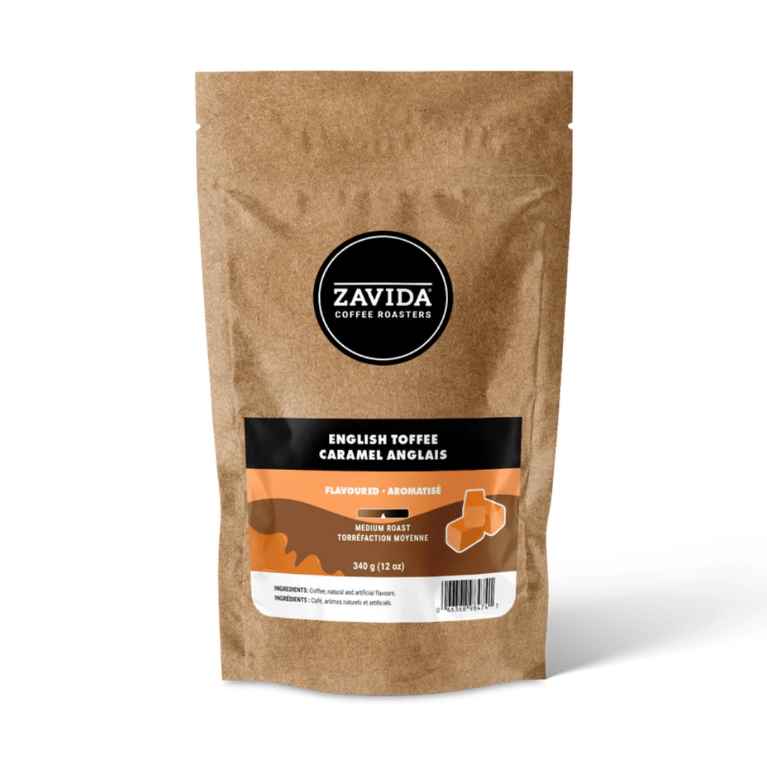 Zavida English Toffee Whole Bean Coffee, 12 oz.