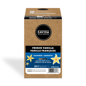 Zavida French Vanilla Single Serve Coffee 24 Pack