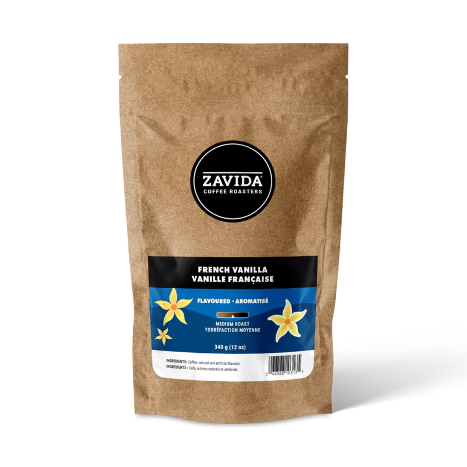 Zavida French Vanilla Whole Bean Coffee, 12 oz.