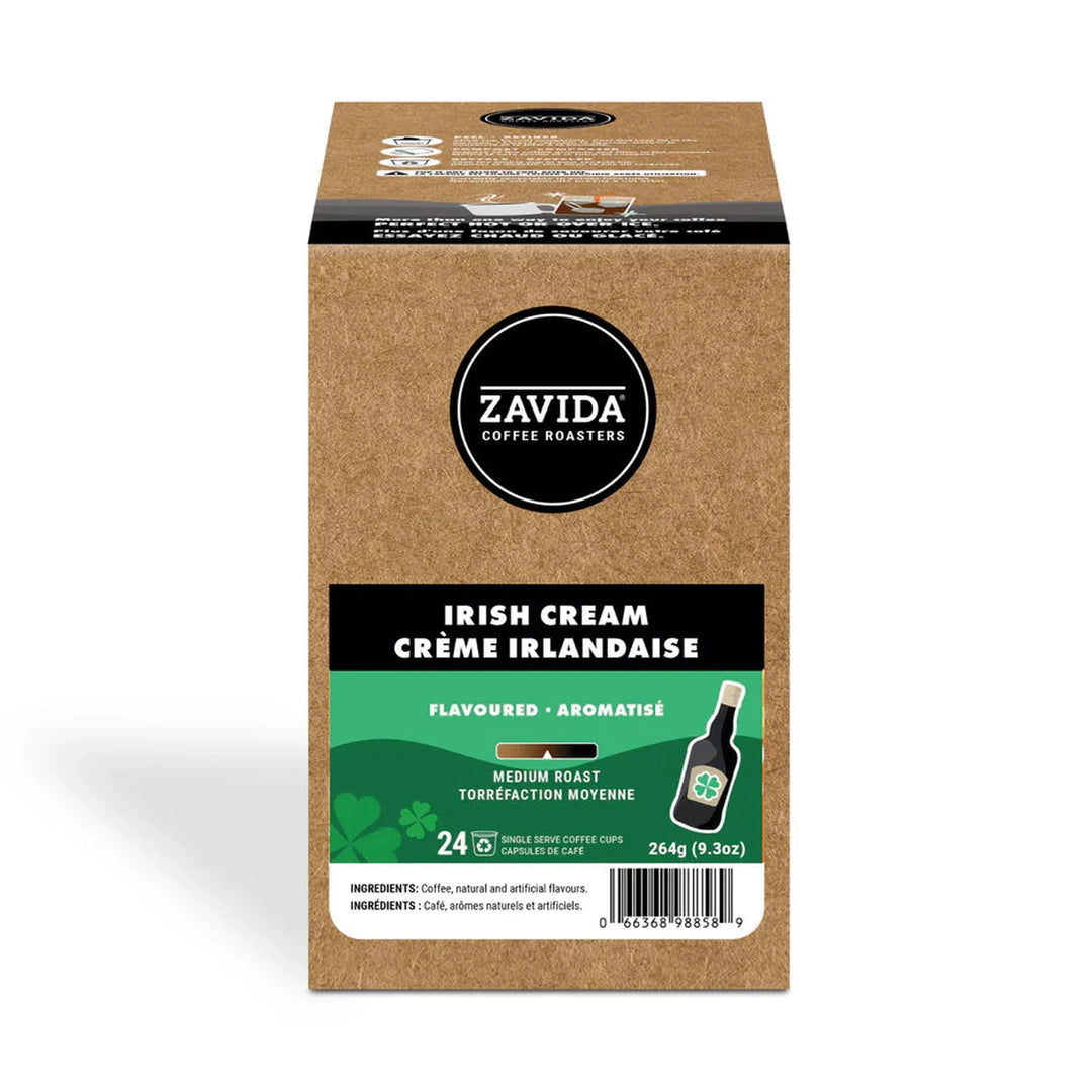 Zavida Irish Cream Single Serve Coffee 24 Pack