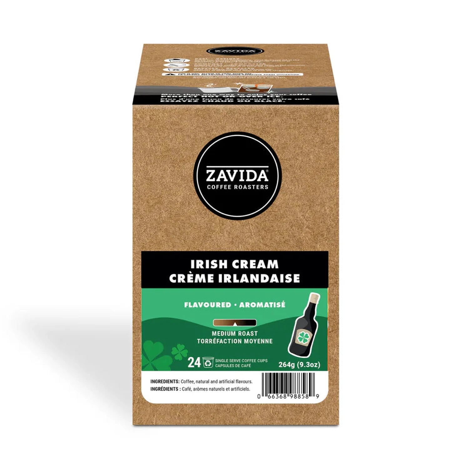 Zavida Irish Cream Single Serve Coffee 24 Pack