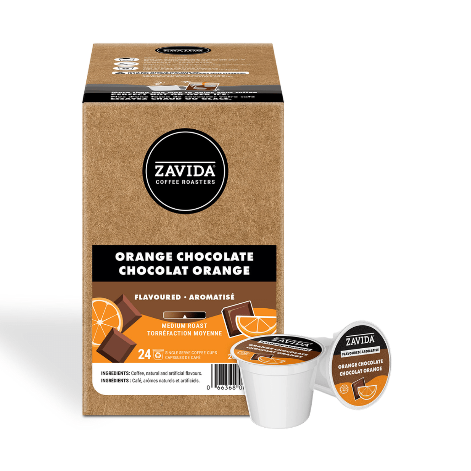 Zavida Orange Chocolate Single Serve Coffee 24 Pack