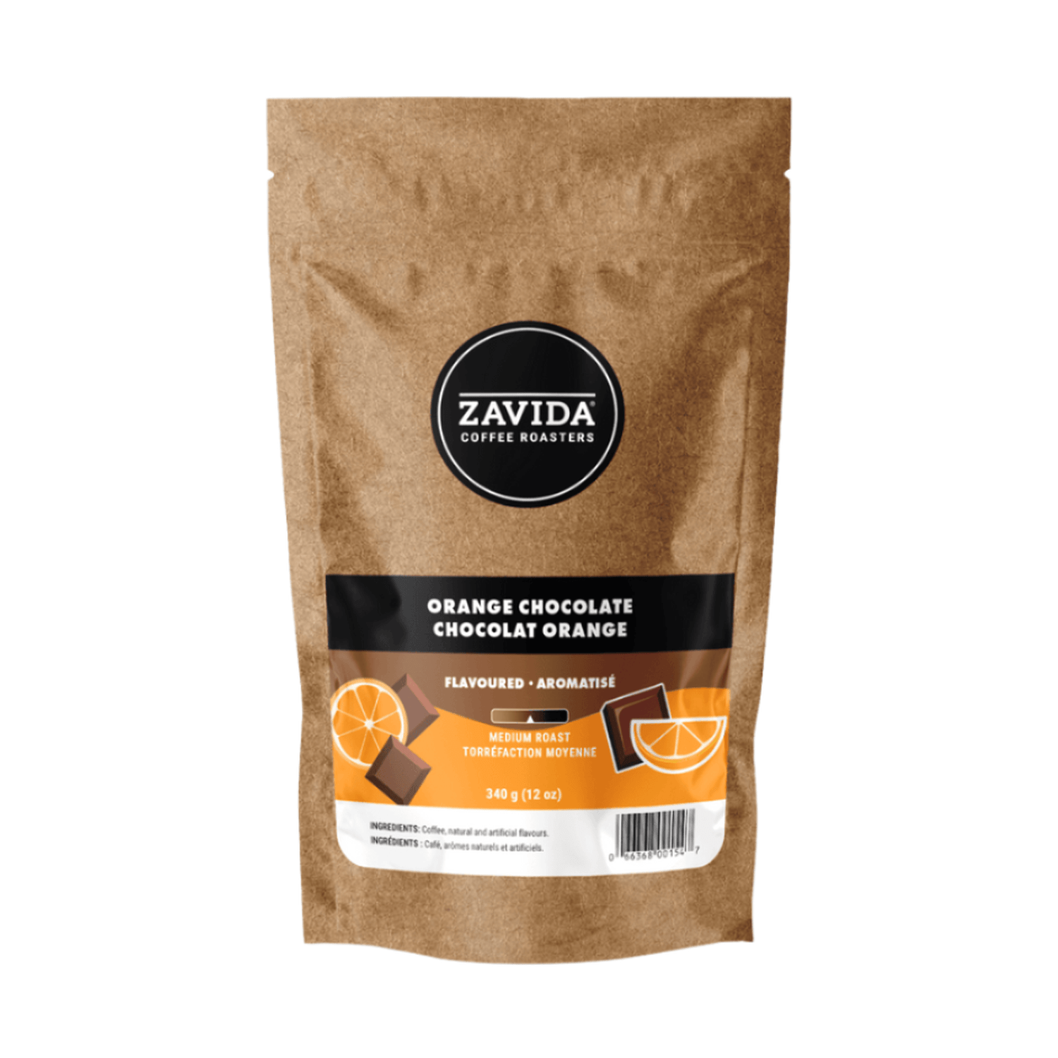 Zavida Orange Chocolate Whole Bean Coffee, 12 oz.