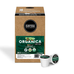 Zavida Organica Dark Roast Single Serve Coffee 24 Pack