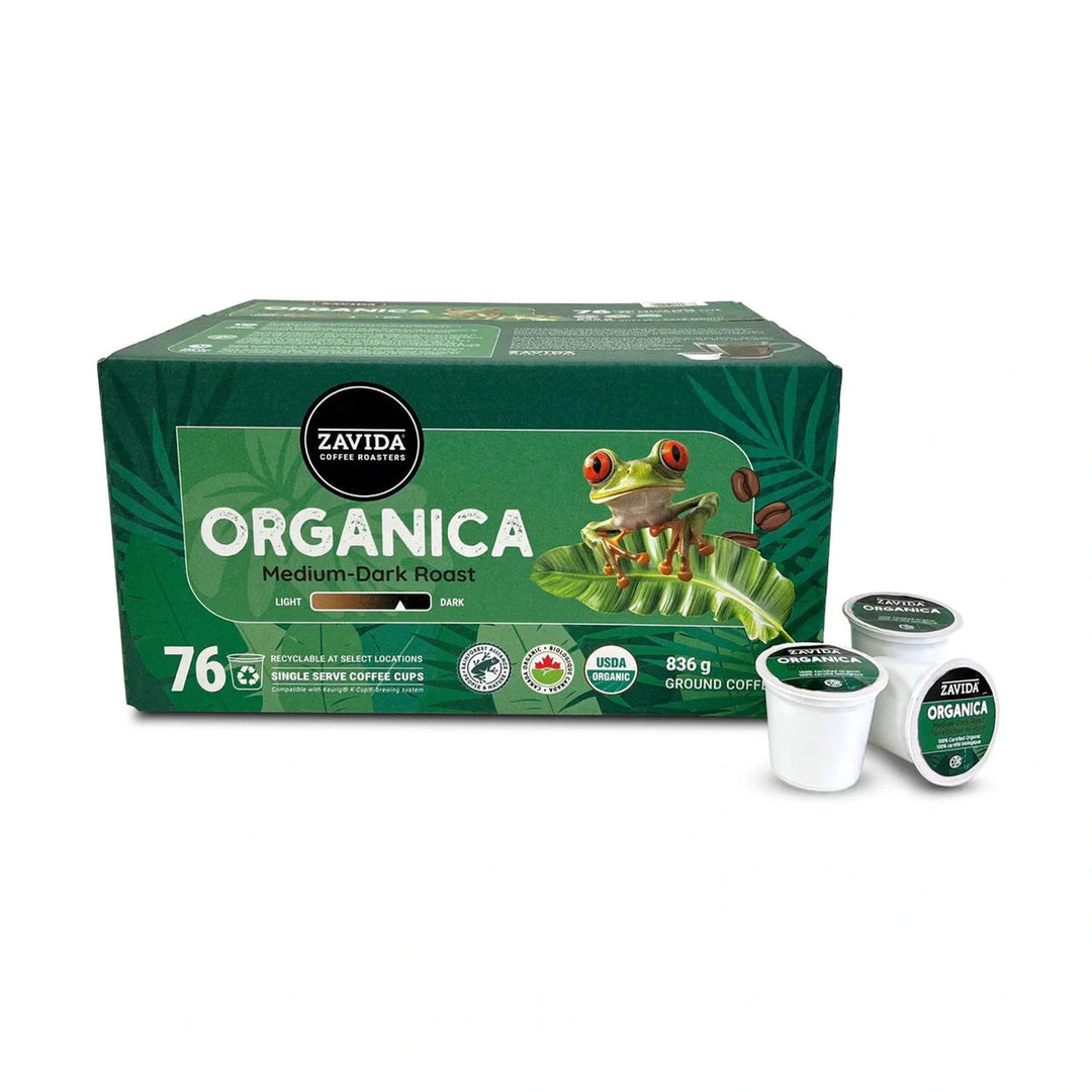 Zavida Organica Medium-Dark Roast Single Serve Coffee 76 Ct
