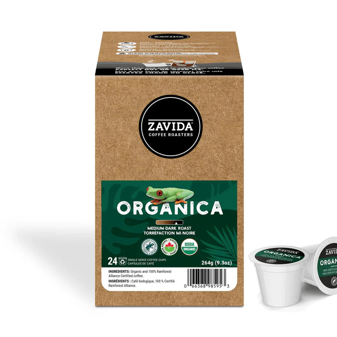 Zavida Organica Medium-Dark Roast Single Serve Coffee 24 Pack