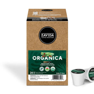 Zavida Organica Medium-Dark Roast Single Serve Coffee 24 Pack