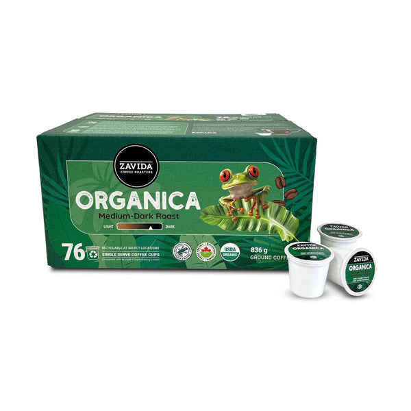 Zavida Organica Medium-Dark Roast Single Serve Coffee 76 Ct