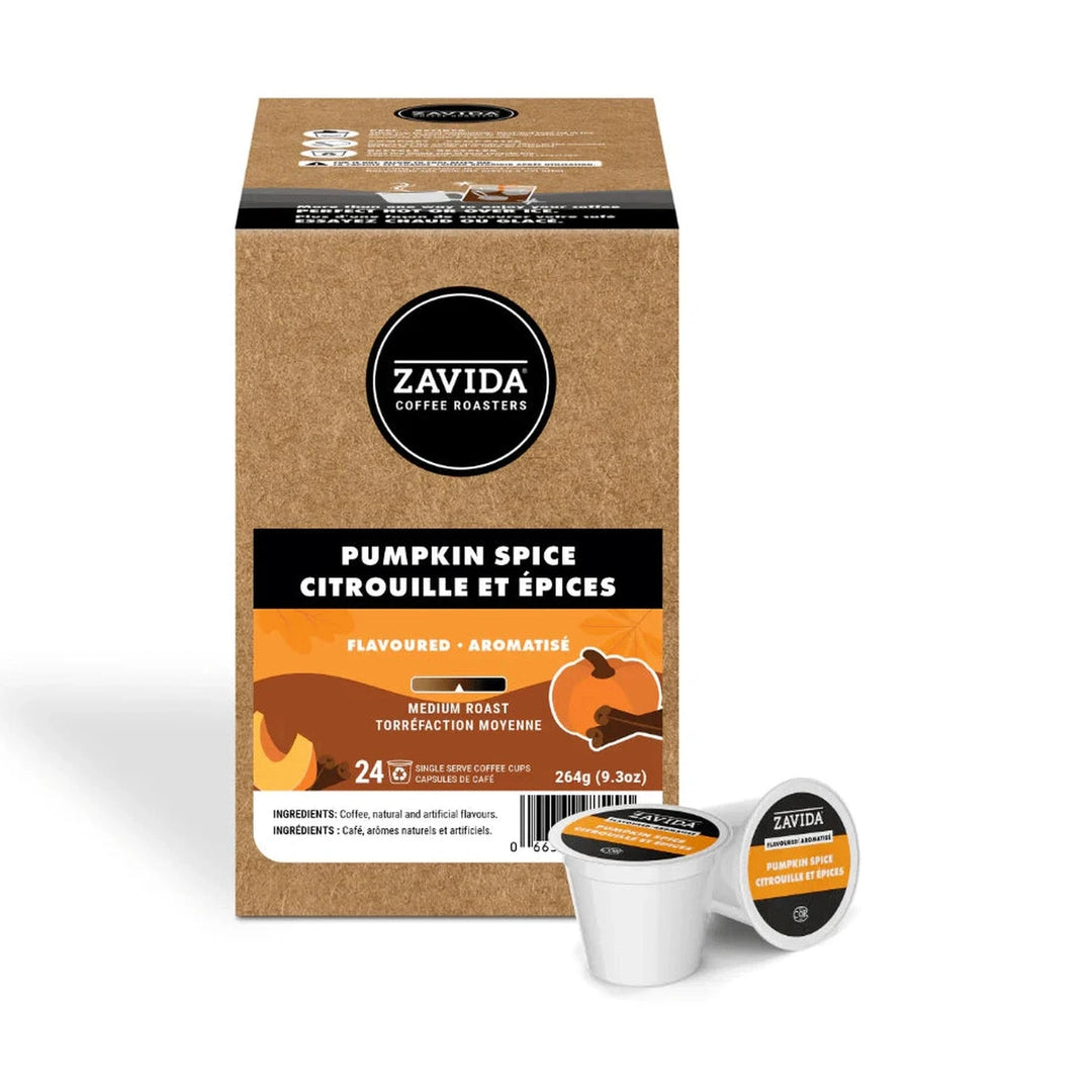 Zavida Pumpkin Spice Single Serve Coffee 24 Pack