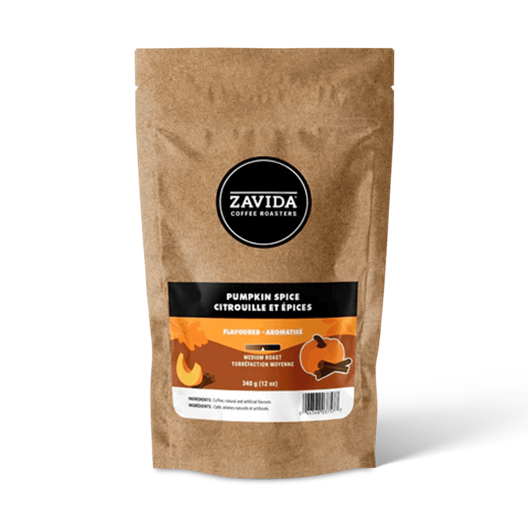 Zavida Pumpkin Spice Whole Bean Flavoured Coffee, 12 oz.