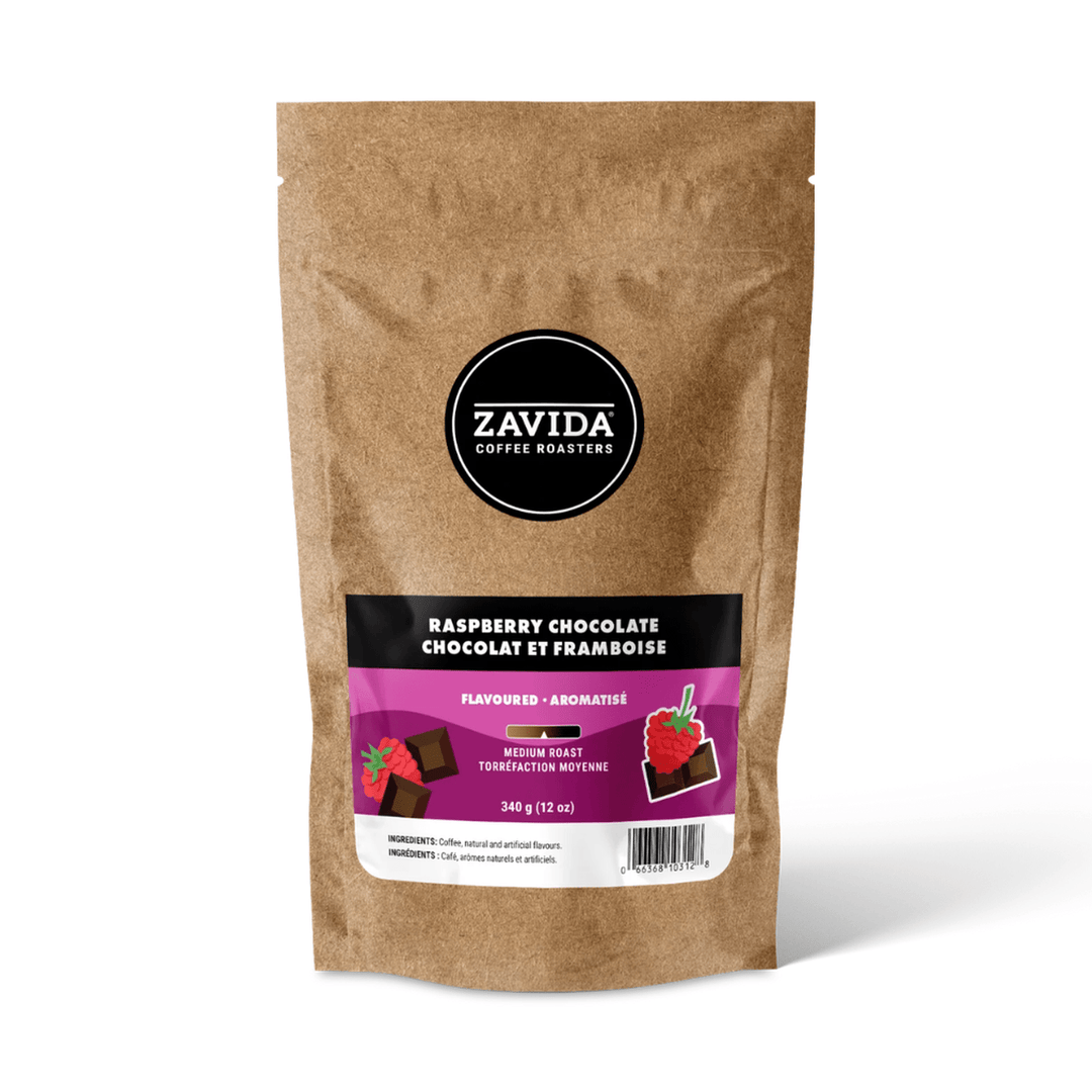 Zavida Raspberry Chocolate Whole Bean Flavoured Coffee, 12 oz.