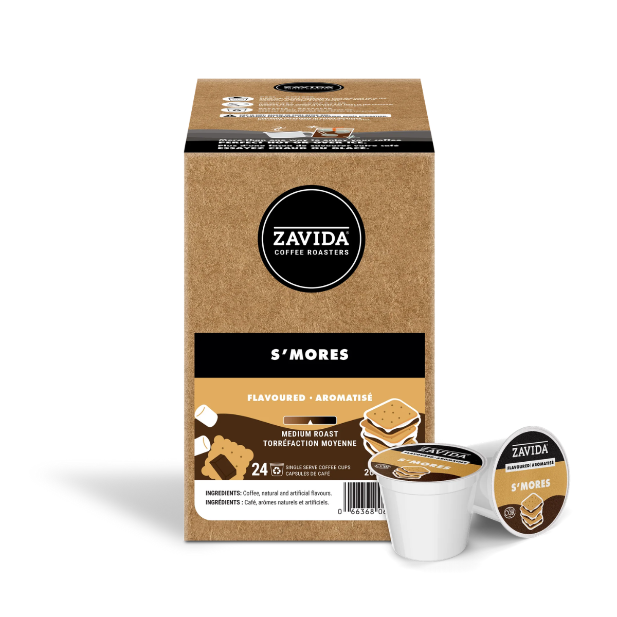 Zavida S'mores Single Serve Coffee, 24 Pack