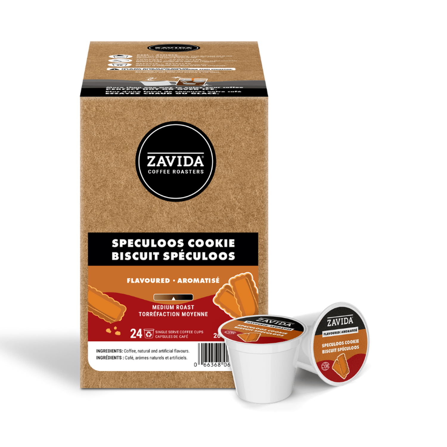 Zavida Speculoos Cookie Single Serve Coffee, 24 Pack