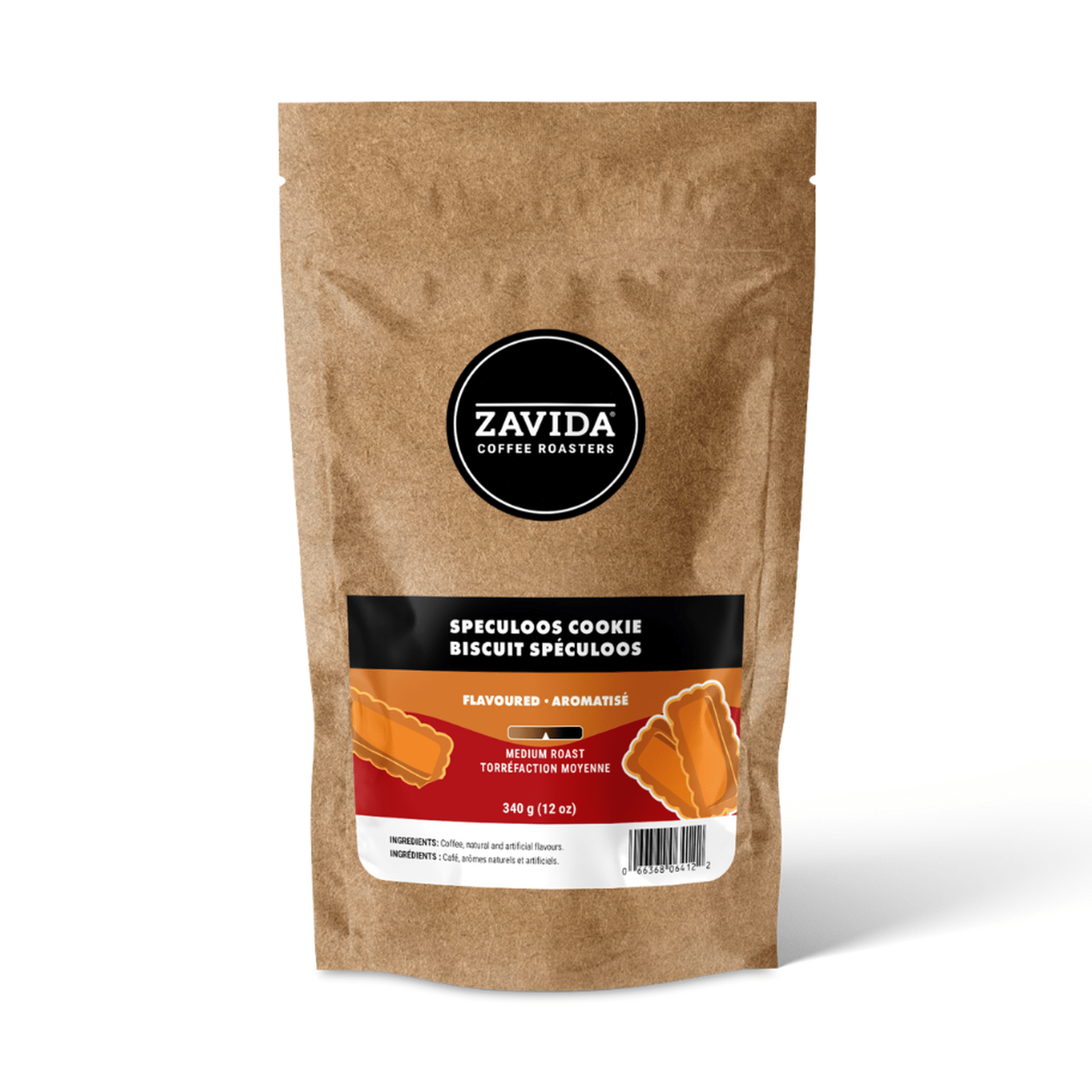 Zavida Speculoos Cookie Whole Bean Flavoured Coffee, 12 oz.