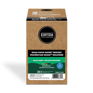 Zavida Swiss Water Process Decaf Single Serve Coffee 24 Pack