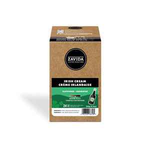 Zavida Irish Cream Single Serve Coffee 24 Pack
