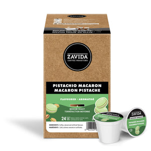 Zavida Pistachio Macaron Single Serve Coffee 24 Pack