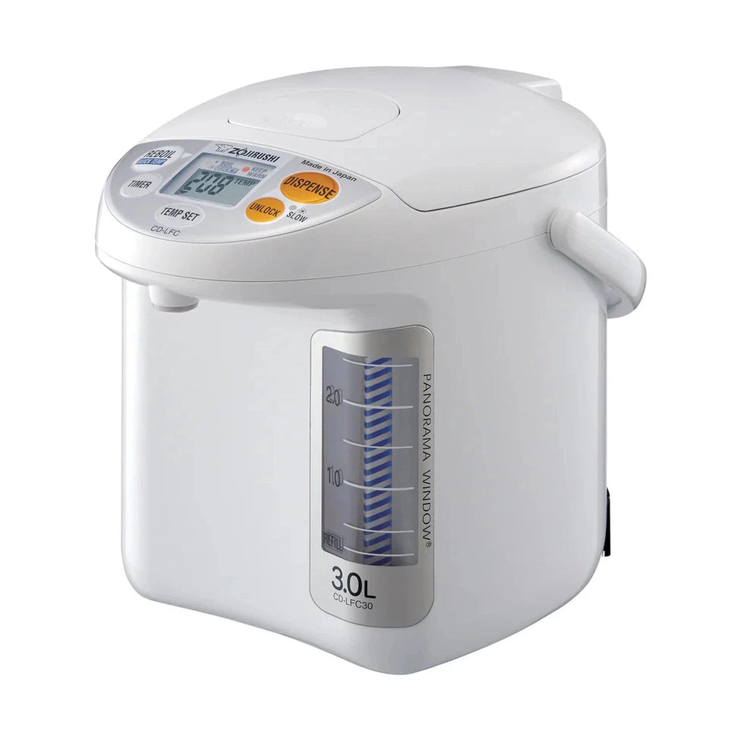 Zojirushi 3L Panorama Window® Water Dispensing Pot, White #CD-LFC30