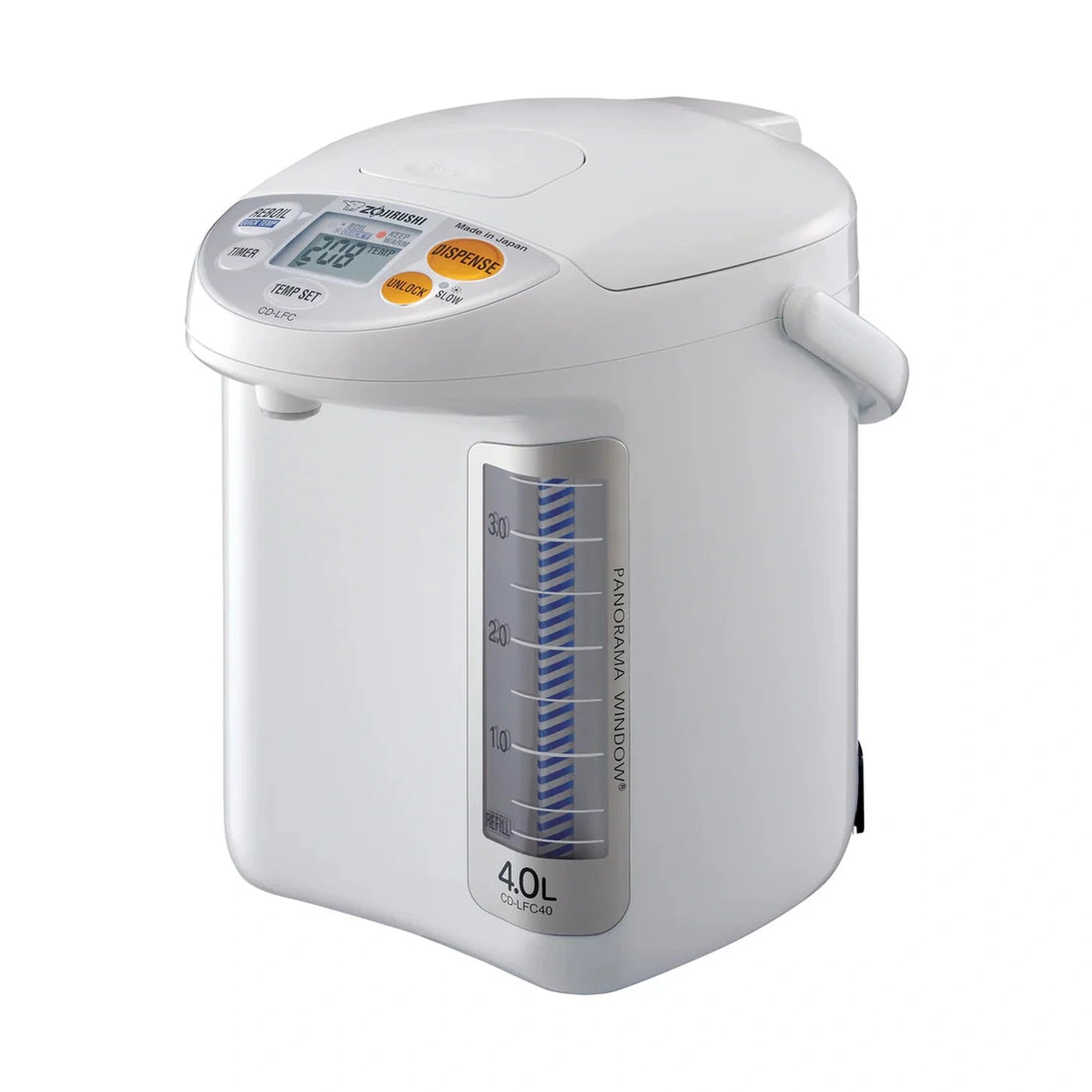 Zojirushi 4L Panorama Window® Water Dispensing Pot, White #CD-LFC40