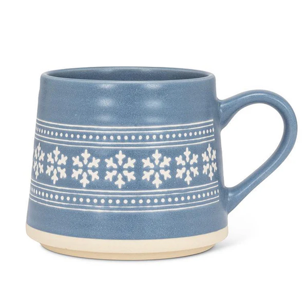 Tasse à neige bleue festive Abbott, 14 oz.