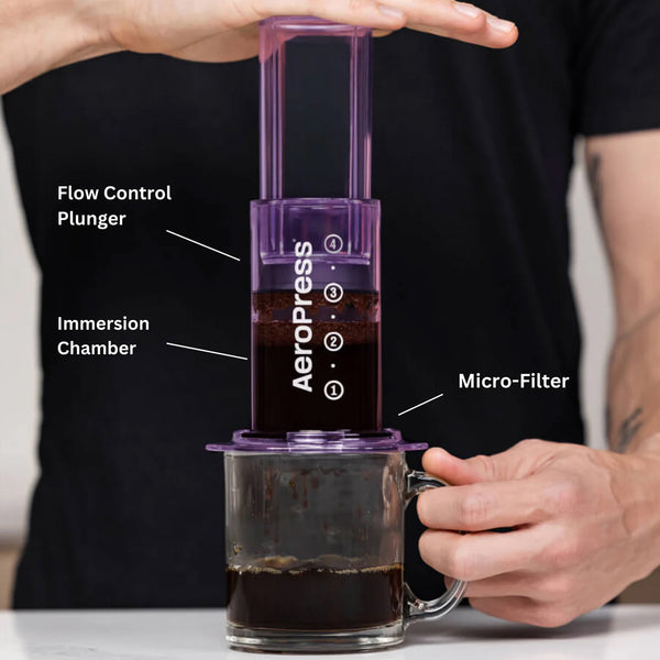 AeroPress Coffee & Espresso Maker - Clear Purple