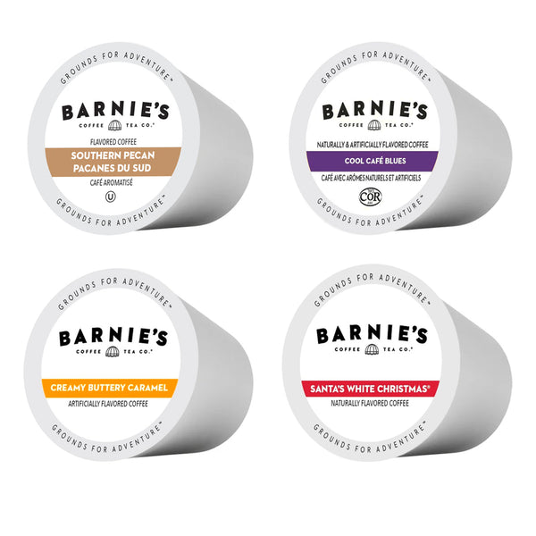 Barnie's Flavoured Variety Pack Single Serve Coffee, 32 Pack