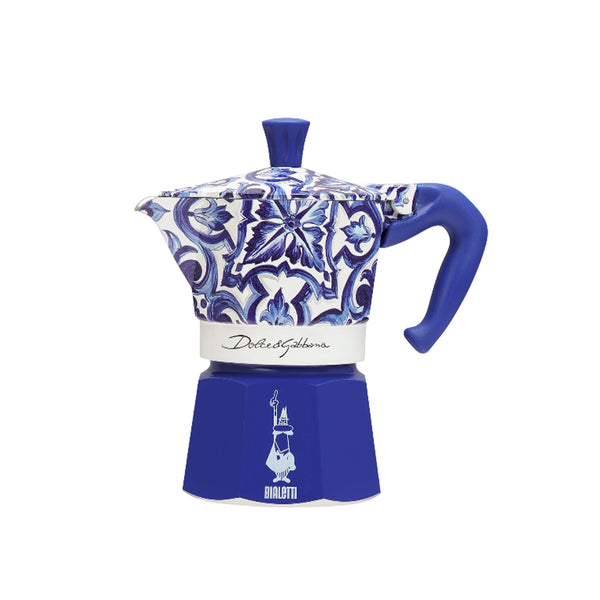 Bialetti Dolce&Gabanna Moka Express Espresso Maker Mediterranean blue, 3 Cup