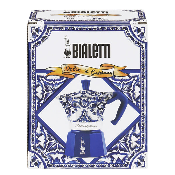 Bialetti Dolce&Gabanna Moka Express Espresso Maker Mediterranean blue, 3 Cup