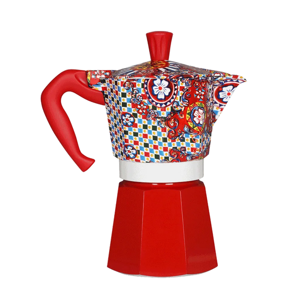 Bialetti Dolce&Gabanna Moka Express Espresso Maker Sicilian Red, 6 Cup